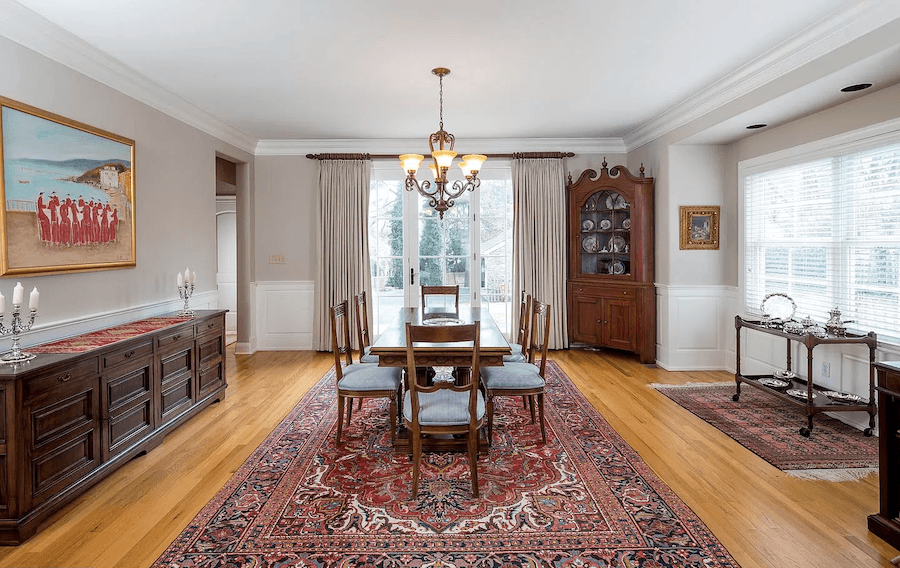 house for sale gladwyne neotraditional dining room