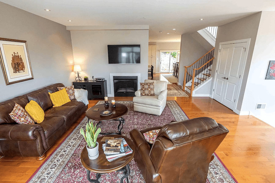 contemporary manayunk townhouse for sale living room