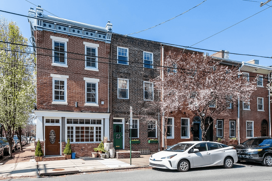 renovated queen village rowhouse for sale exterior front