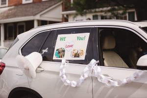 A Drive-By Caravan to Honor a Coronavirus Wedding Postponement