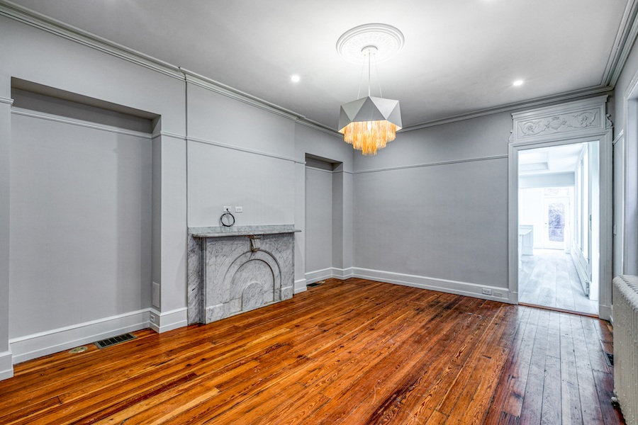 restored rittenhouse square brownstone townhouse for rent dining room