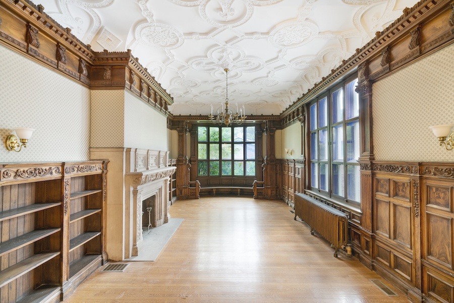 restored rittenhouse square brownstone townhouse for rent library