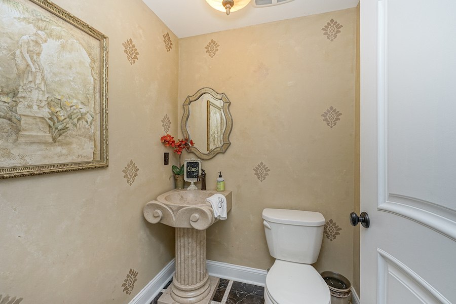 packer park mcmansion house for sale powder room