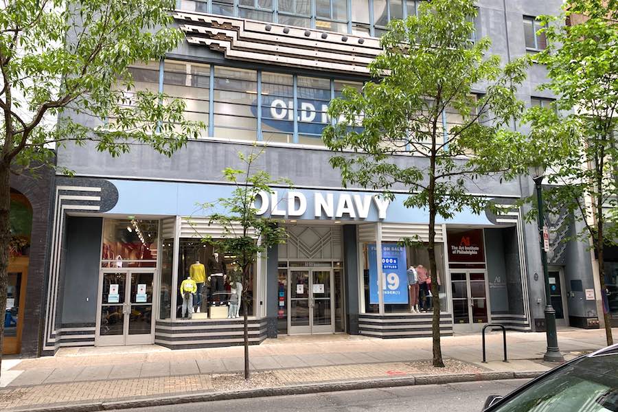 the chestnut street old navy in philadelphia, which is being sued for unpaid rent