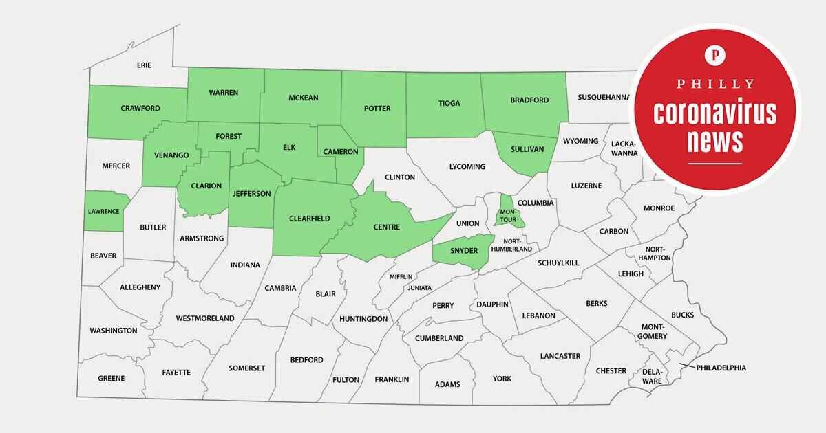 map of counties in pa Wolf Just Made These 18 Pennsylvania Counties Green Reopening Bars