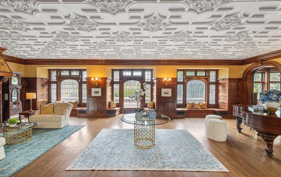 st davids tudor revival house for sale living room