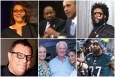 jennifer weiner, michael nutter with barack obama, ahmir thompson aka questlove from the roots, malcolm jenkins, christopher burch and friends, and stephen starr, some of whom are Donald Trump donors while others are supporting Joe Biden