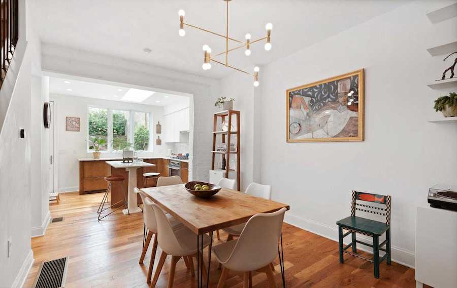 modern logan square victorian house for sale dining room