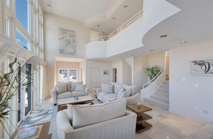 longport contemporary house for sale living room