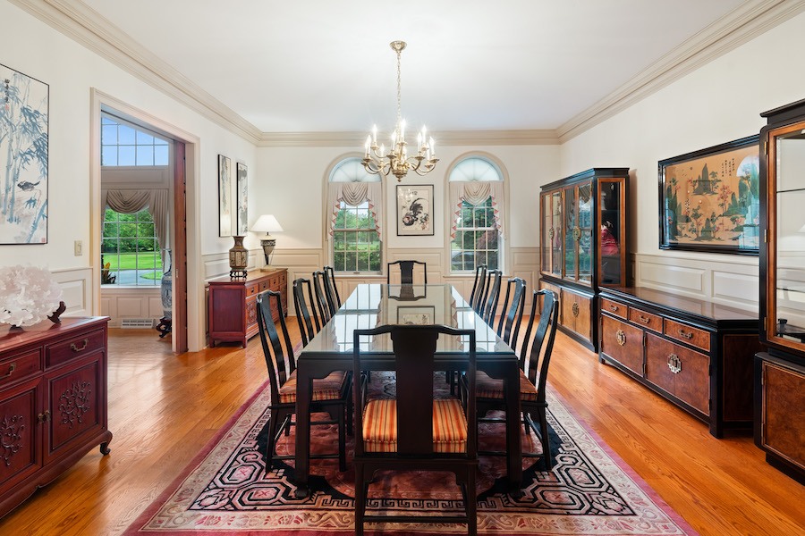 newtown georgian revival house for sale dining room