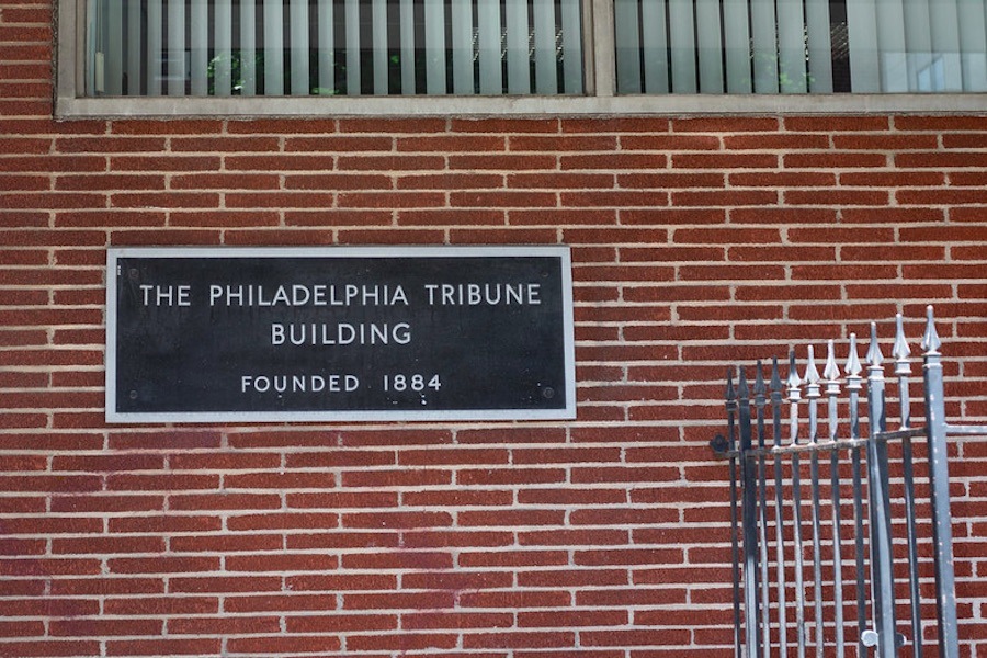 the headquarters of the philadelphia tribune, whose employees are not allowed to work remotely during the COVID-19 pandemic