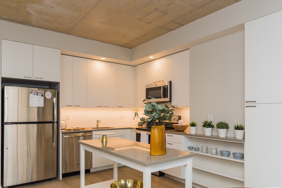 one-bedroom apartment kitchen