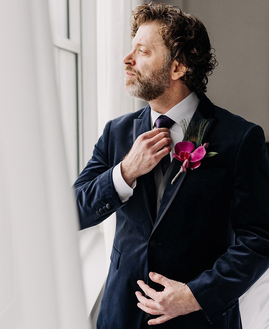 groom getting ready