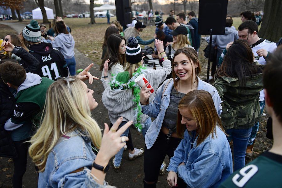 eagles fans tailgating at FDR Park in Philadelphia