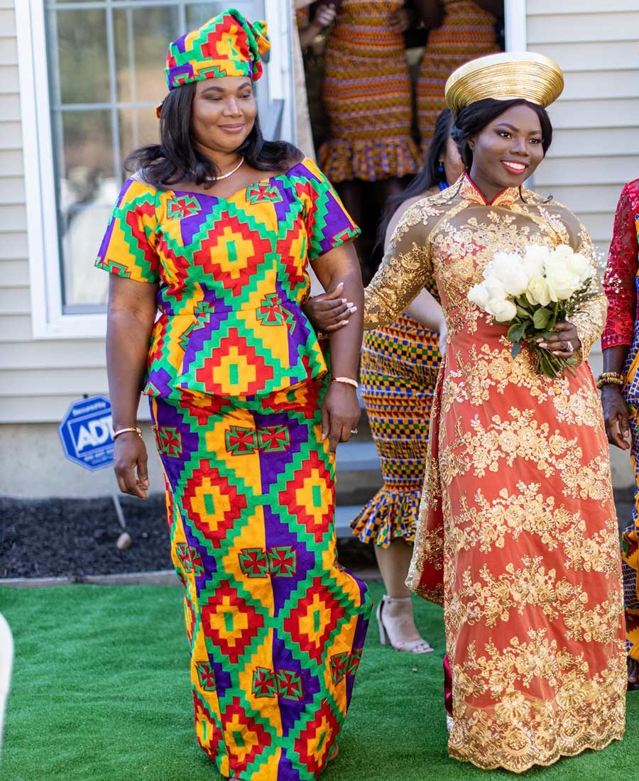 kente styles for brides mother