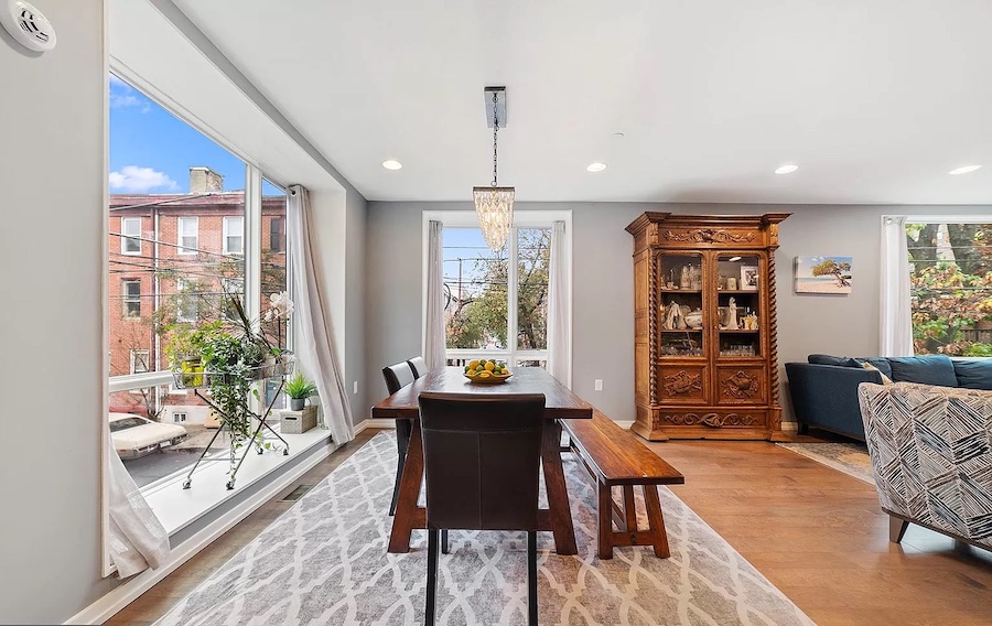 house for sale northern liberties modern townhouse dining room