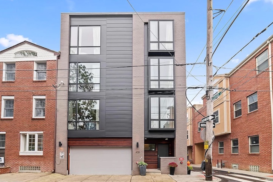 house for sale northern liberties modern townhouse exterior front