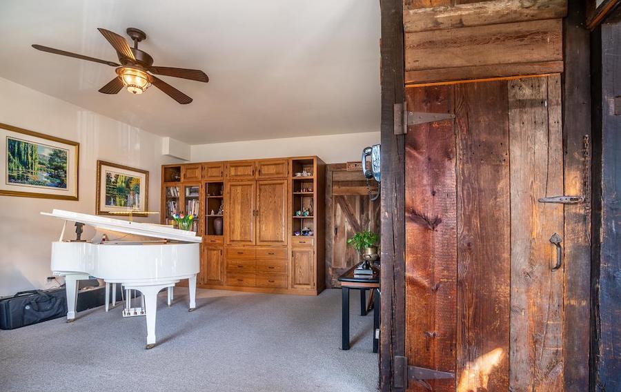 house for sale Phoenixville converted barn music room