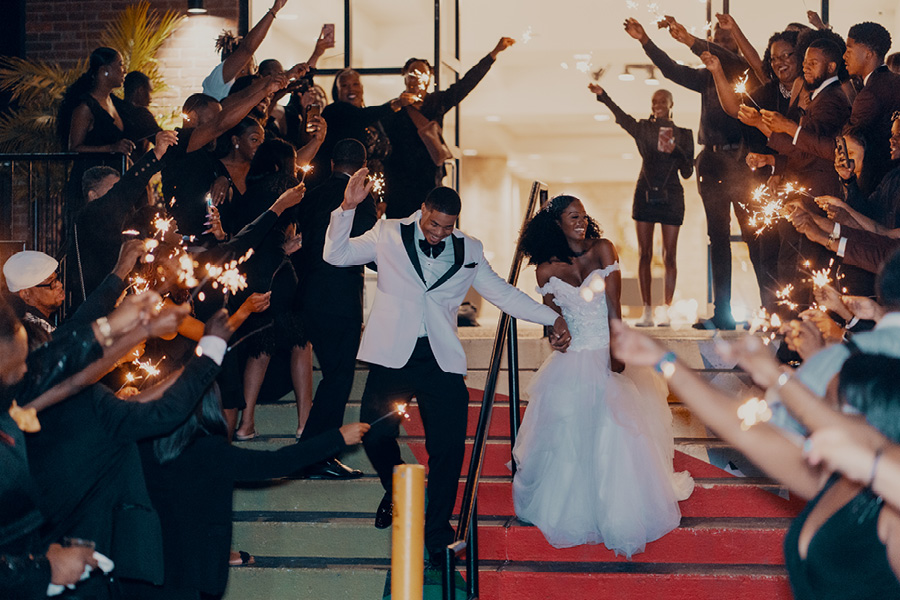 Check Out This Philly Couple's Modern Black-and-White Wedding