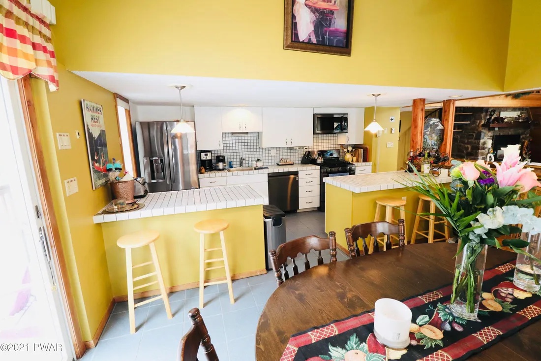 house for sale Greentown expanded a-frame kitchen