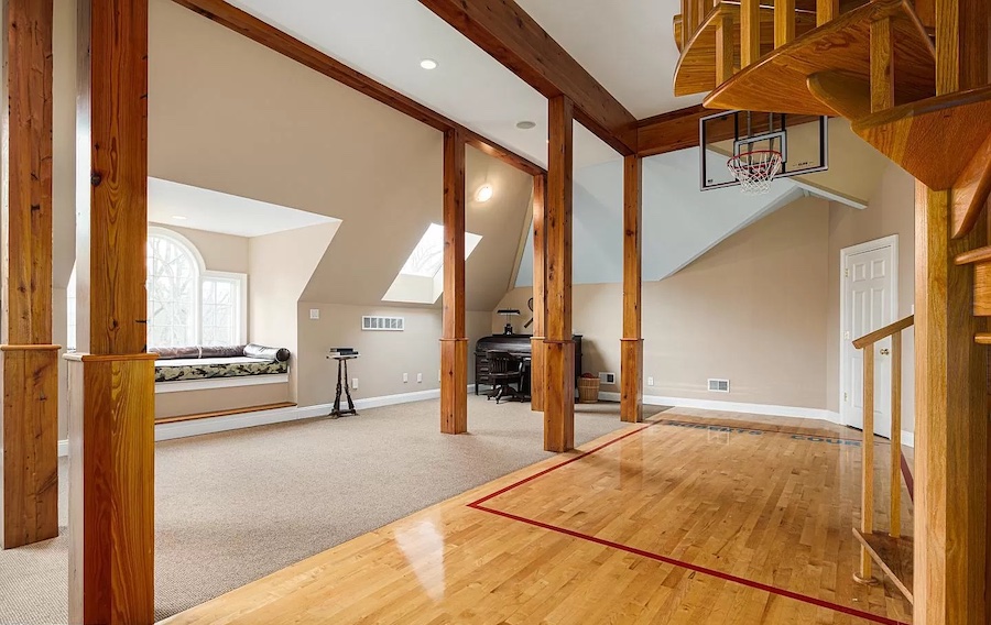 game room basketball court