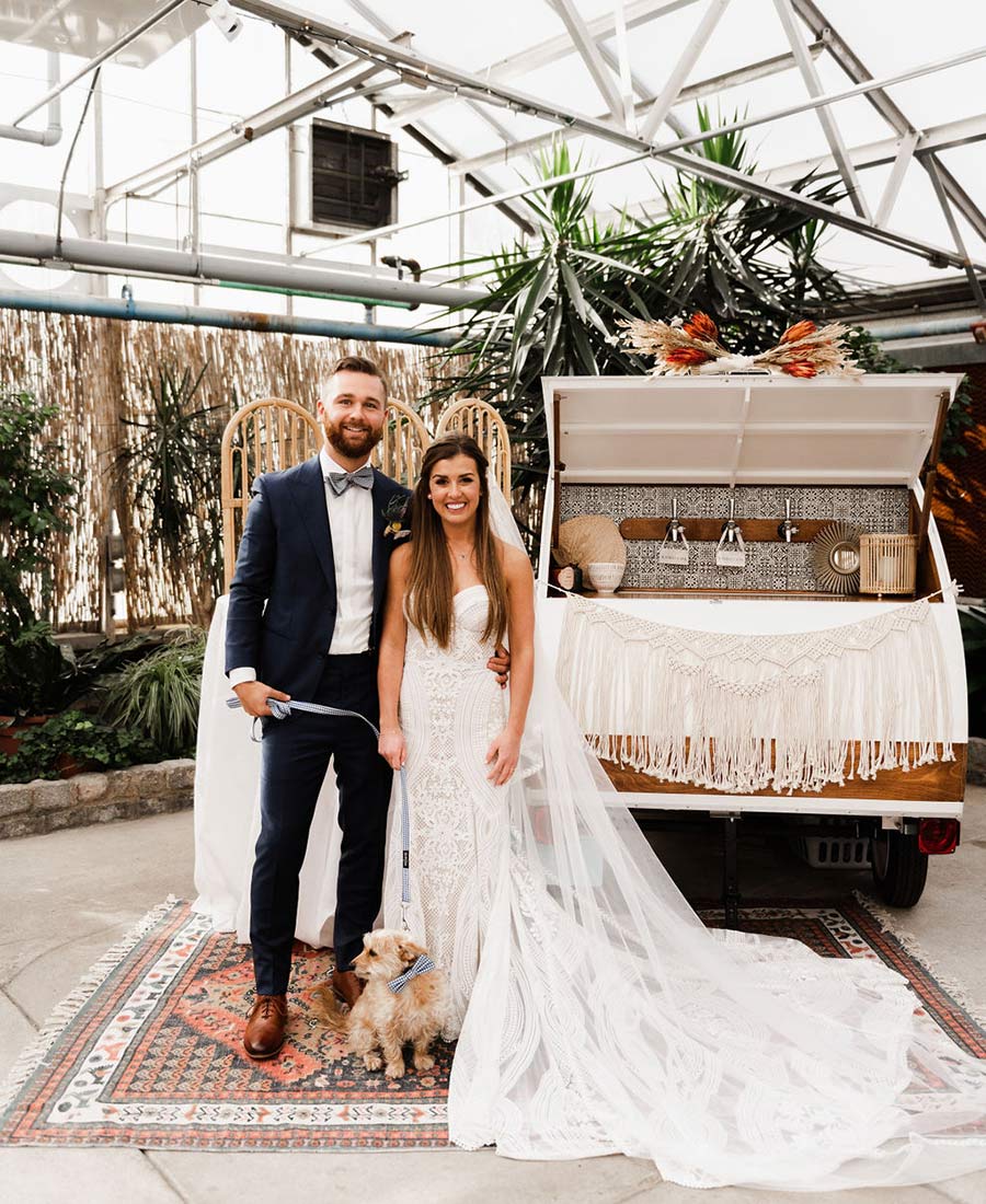 See This Eagles Player's Desert-Inspired Horticulture Center Wedding