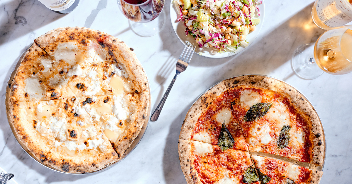 Small Authentic Neapolitan Street Pizza Italian Stock Photo