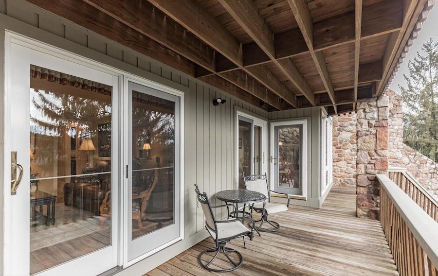 first-floor balcony