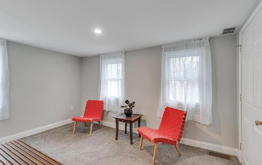house for sale Fishtown renovated trinity second-floor bedroom sitting area