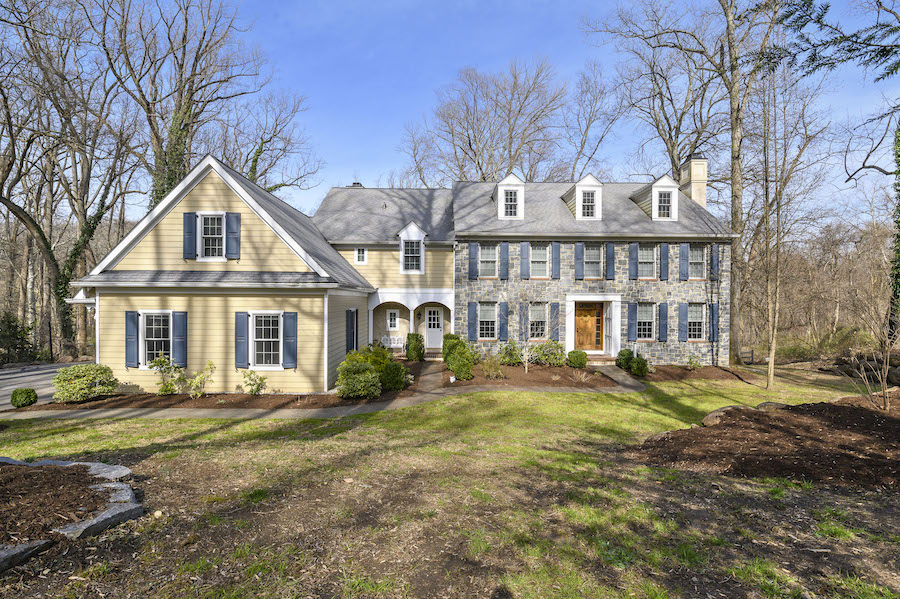 house for sale Newtown square colonial exterior front