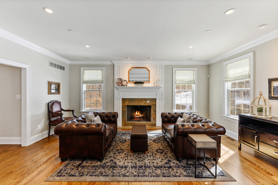 house for sale newtown square colonial living room