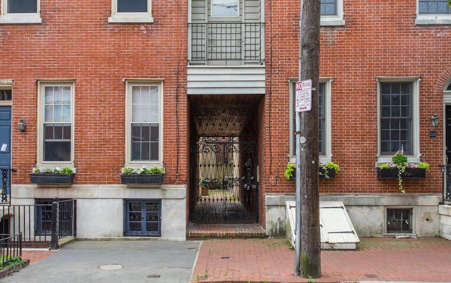 house for sale queen village courtyard trinity courtyard entrance