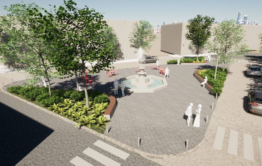 a rendering of the proposed south philly singing fountain redesign