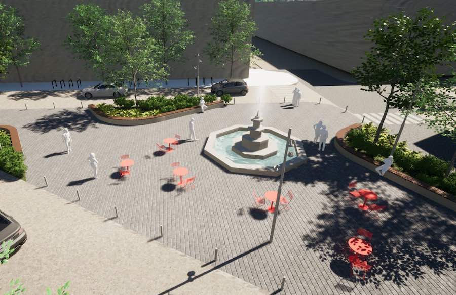 a rendering of the proposed south philly singing fountain redesign