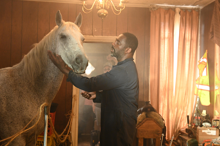 concrete cowboy house search Idris Elba with horse