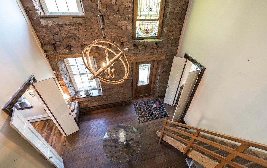 house for sale Harleysville grist mill foyer