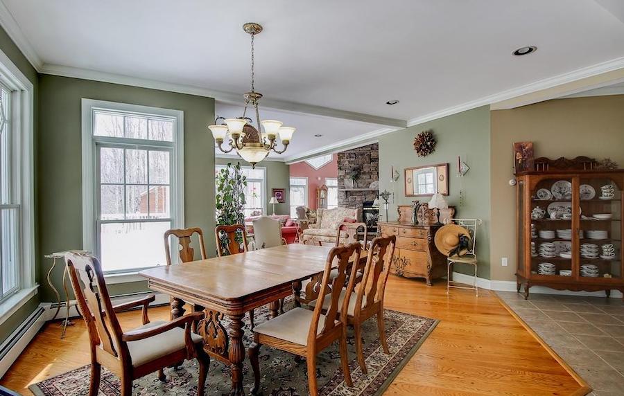 house for sale lake wallenpaupack neotraditional dining room