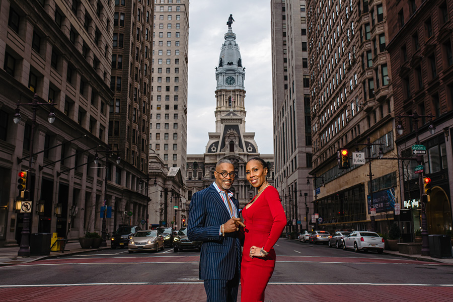 A Pandemic Engagement Photo Shoot at Philadelphia City Hall