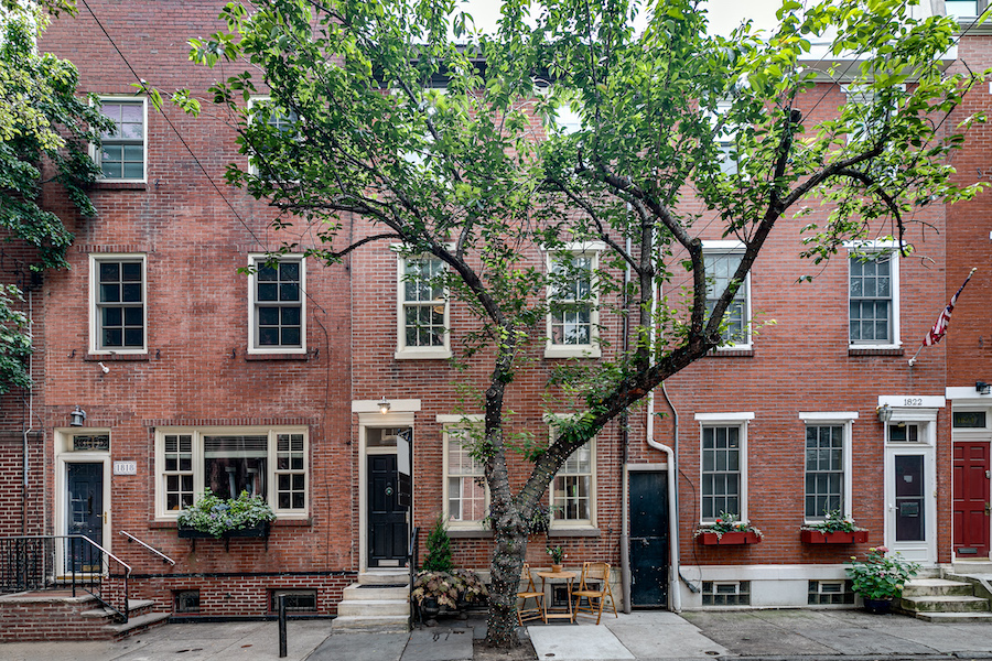 house for sale Rittenhouse Addison Street townhouse exterior front