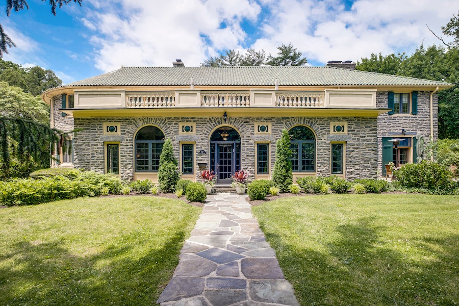 house for sale Merion Station Italianate street elevation