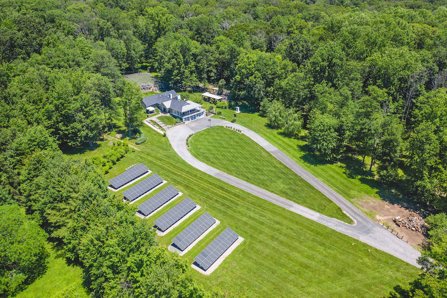 house for sale Pennington off-grid aerial view 