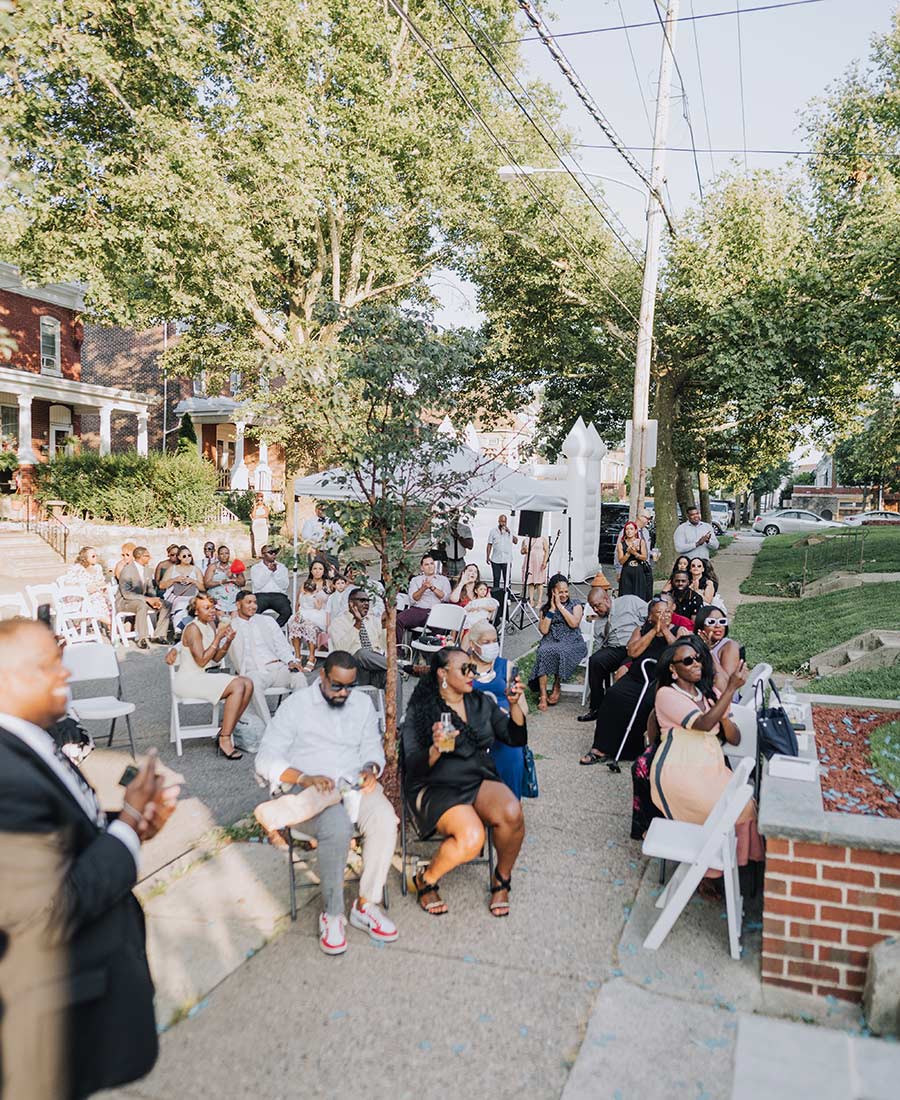 northeast philly block-party wedding
