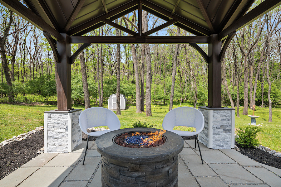 gazebo and fire pit