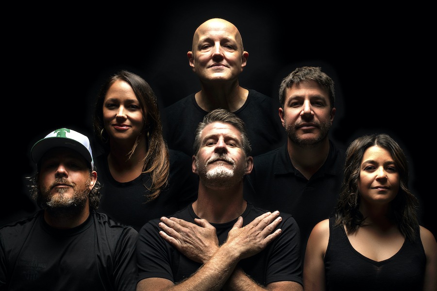 the preston and steve cast posing like the band queen on the album queen 2
