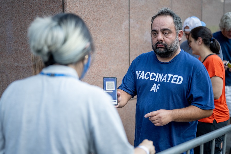 proof of vaccination at concerts is on the rise, like with the foo fighters concert at madison square garden in new york