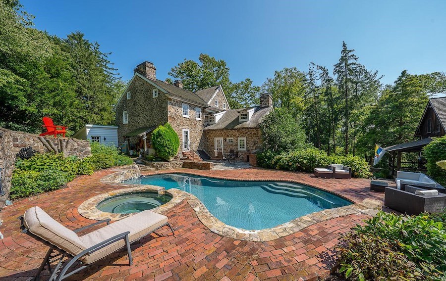 rear patio and pool