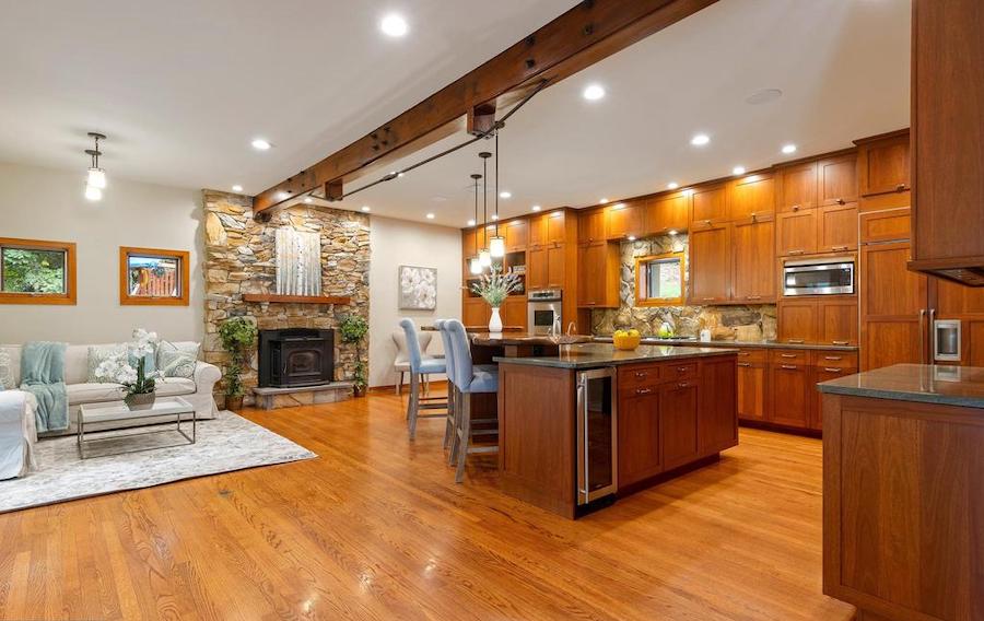 house for sale wilmington carriage house seating area and kitchen