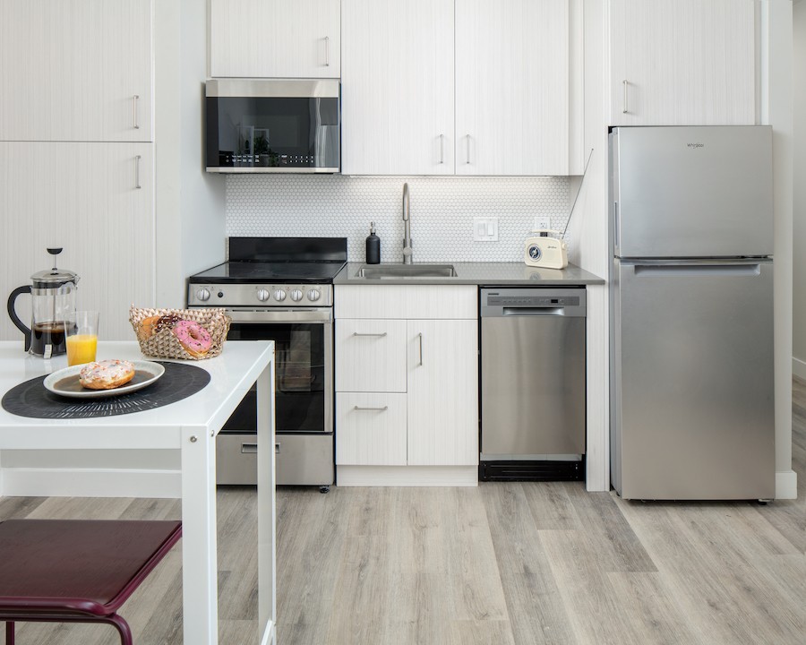 model apartment kitchen