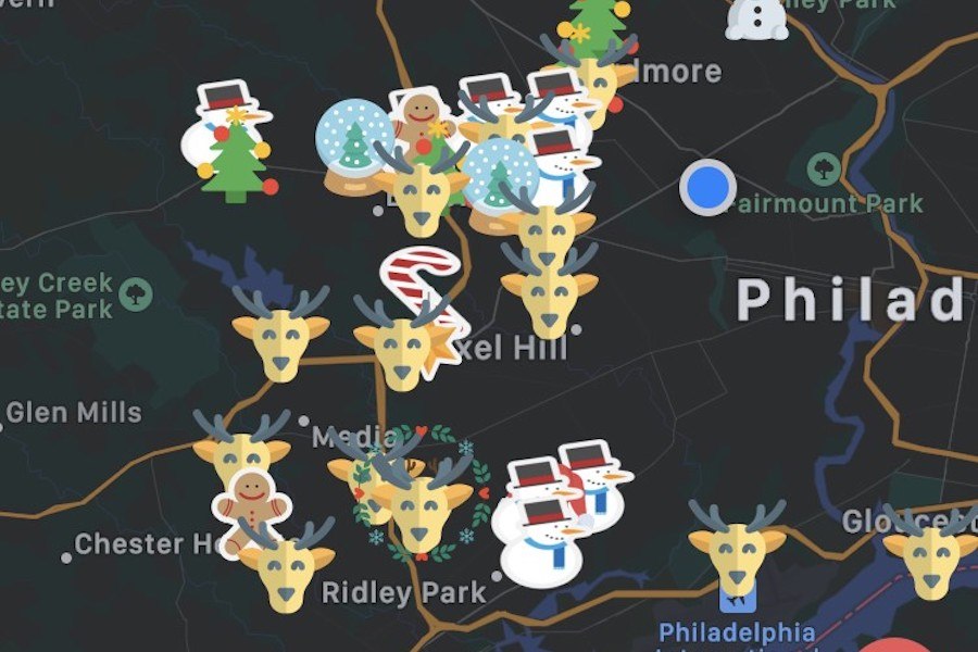 a screenshot of christmas lights app christmas prism, which shows you where the biggest and most beautiful christmas lights and other holiday lights are located near you