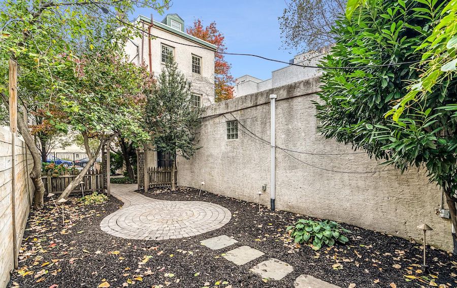 home for sale converted fishtown fire station backyard
